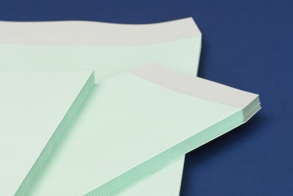 透けない封筒　印刷　個人情報保護　パステルグリーン